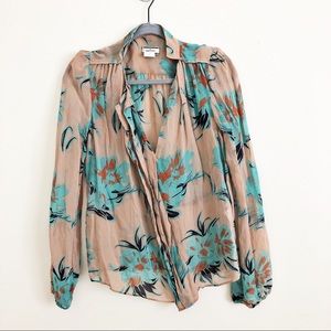 By Malene Birger Bartolomea Floral Silk Blouse